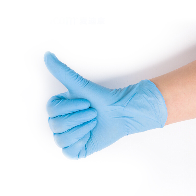 麥迪康1136B藍色無粉加強型一次性丁腈手套S圖片1 麥迪康1136B藍色無粉加強型一次性丁腈手套S圖片1