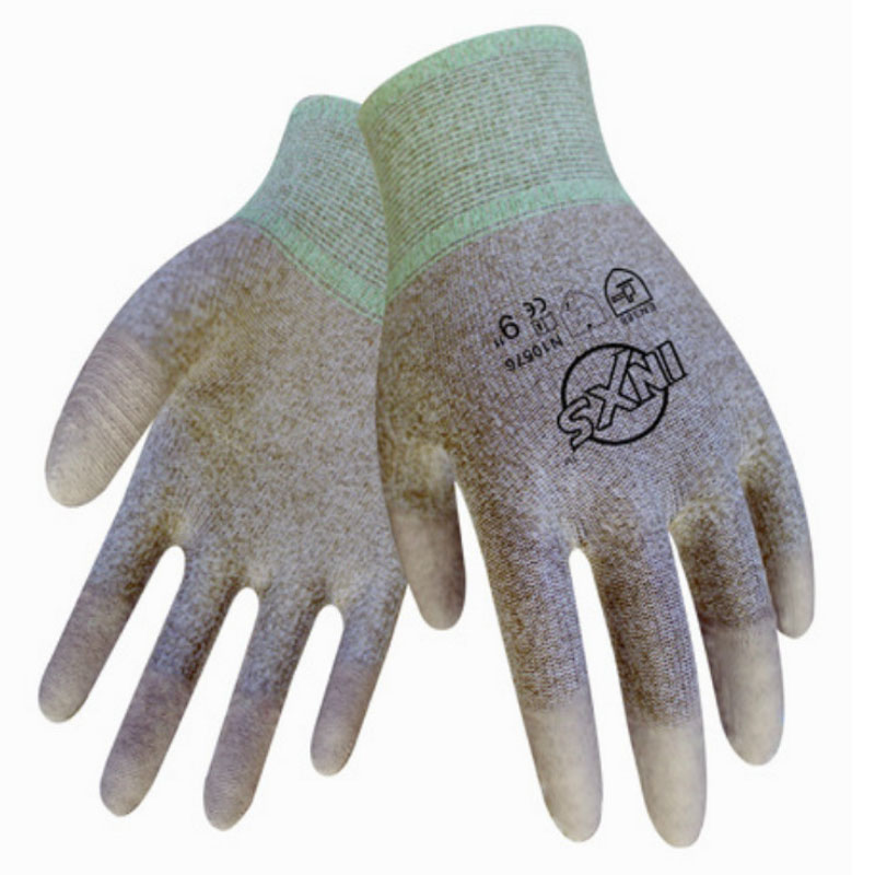 賽立特N10576-10碳絲PU涂指防靜電手套圖片2 賽立特N10576-10碳絲PU涂指防靜電手套圖片2