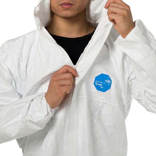 杜邦Tyvek500Xpert防護(hù)服帶帽D級(jí)連體防化服TY198S LA-B圖片2