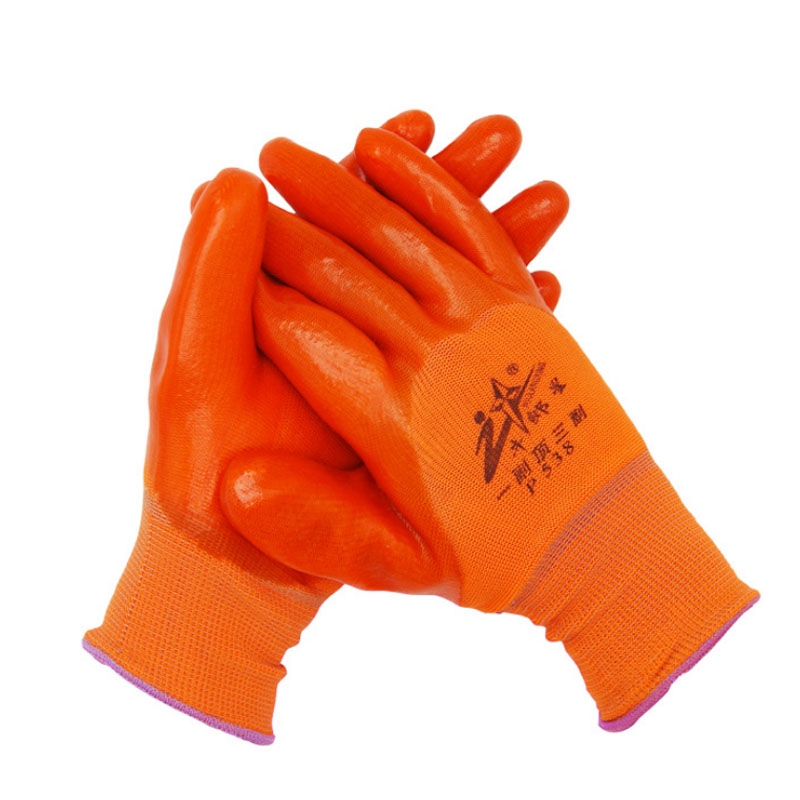 牛郎星P538桔紗桔PVC半掛手套圖片1 牛郎星P538桔紗桔PVC半掛手套圖片1