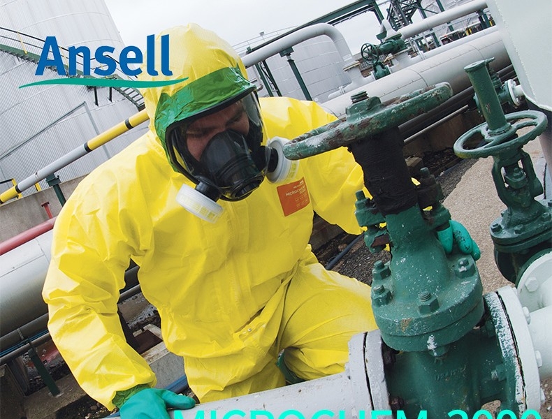 微護(hù)佳MC3000 YE30-W-99-111-02黃色雙袖連體防化服圖片5