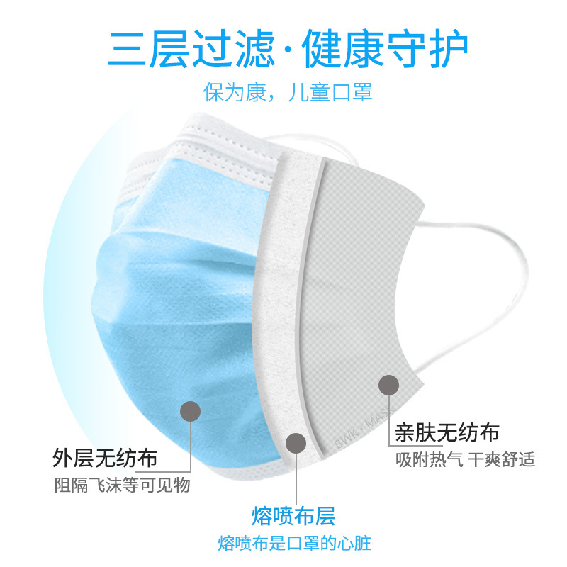 保為康KT01一次性兒童口罩圖片2 保為康KT01一次性兒童口罩圖片2