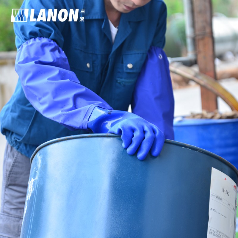 LANON蘭浪806SL接袖加長耐酸堿PVC手套圖片2 LANON蘭浪806SL接袖加長耐酸堿PVC手套圖片2