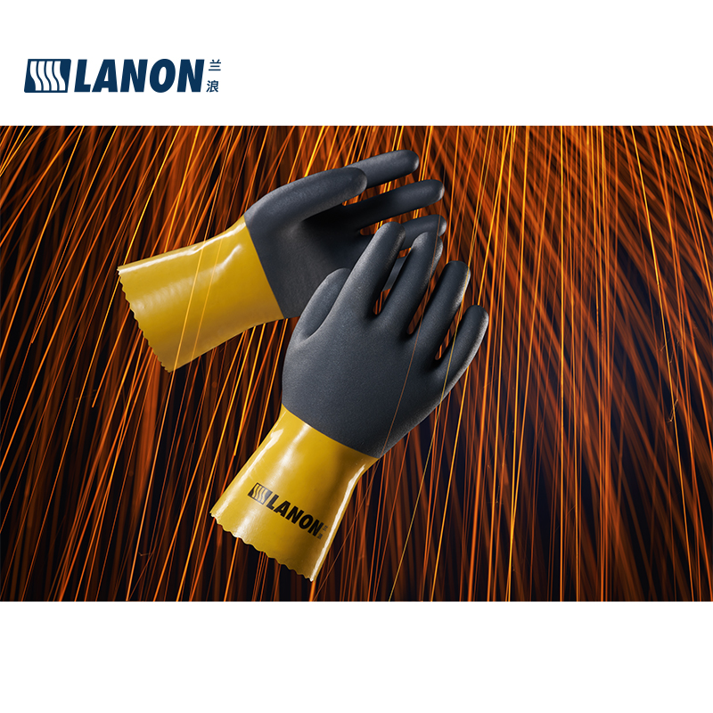 LANON蘭浪U100耐油防滑PVC手套圖片4 LANON蘭浪U100耐油防滑PVC手套圖片4