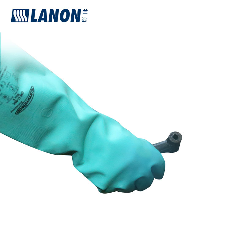 LANON蘭浪SR145加厚加長(zhǎng)丁腈防化手套圖片4