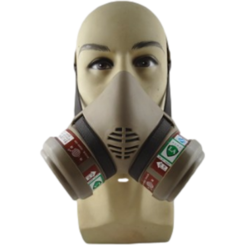 地球2588-4橡膠半面具防毒面具圖片1