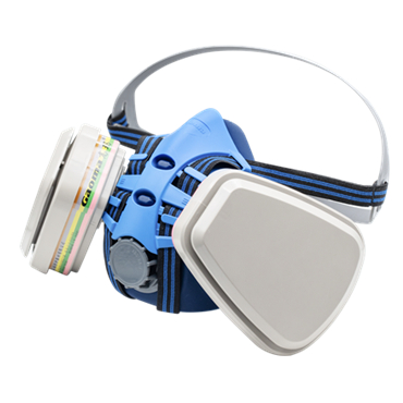 高瑪GM-1900自吸過(guò)濾式雙濾盒半面罩防毒面具圖片1