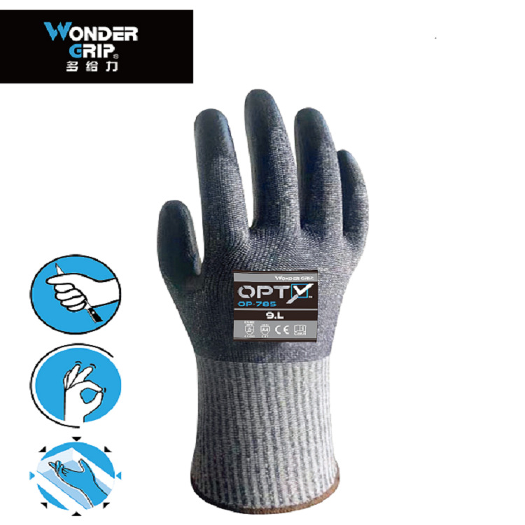 多給力OP-785 PU涂層五級防割手套圖片2 多給力OP-785 PU涂層五級防割手套圖片2