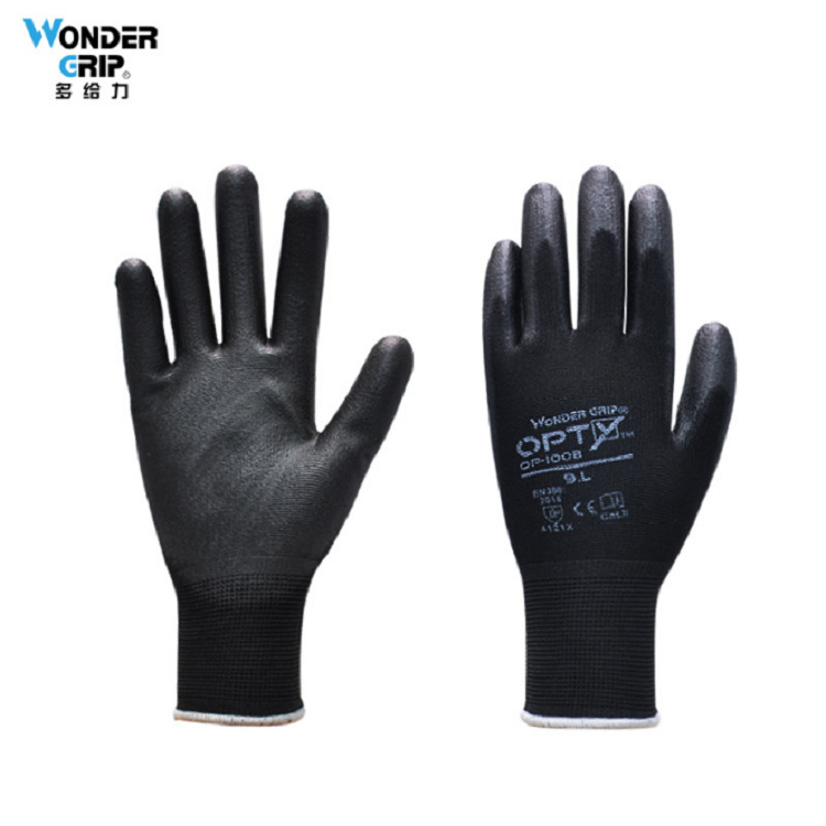 多給力OP-100G PU灰色涂層防滑勞保手套圖片2 多給力OP-100G PU灰色涂層防滑勞保手套圖片2
