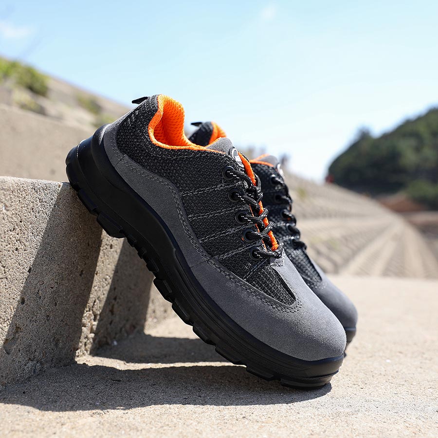 羿科60725108玻纖頭絕緣灰色低幫非金屬安全鞋圖片1