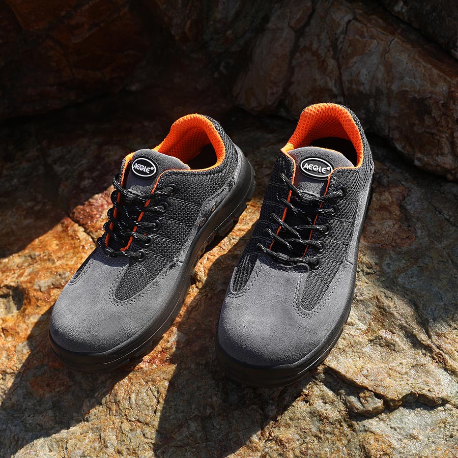 羿科60725108玻纖頭絕緣灰色低幫非金屬安全鞋圖片2