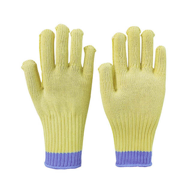好員工F018黃藍(lán)長款五級防割手套圖片3