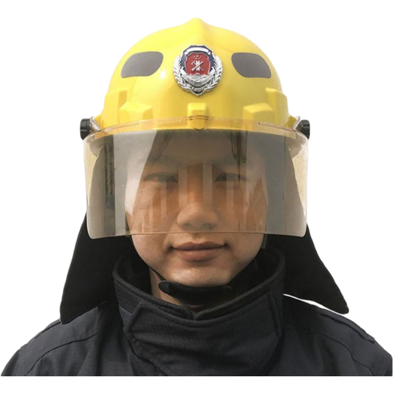 鴻寶FTK-B/A帶披肩黃色消防頭盔圖片3 鴻寶FTK-B/A帶披肩黃色消防頭盔圖片3