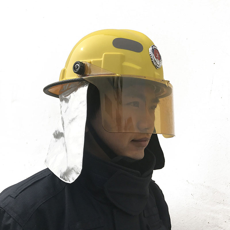 鴻寶FTK-B/A帶披肩黃色消防頭盔圖片2 鴻寶FTK-B/A帶披肩黃色消防頭盔圖片2