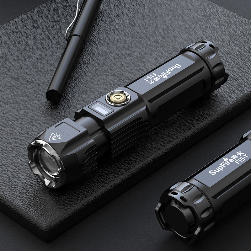 神火F15-T遠(yuǎn)射強光鋁合金迷你變焦手電筒圖片1