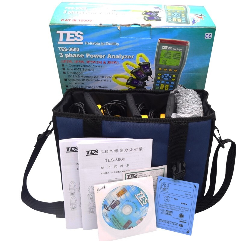 臺(tái)灣泰仕TES-3600三相電力分析儀圖片4
