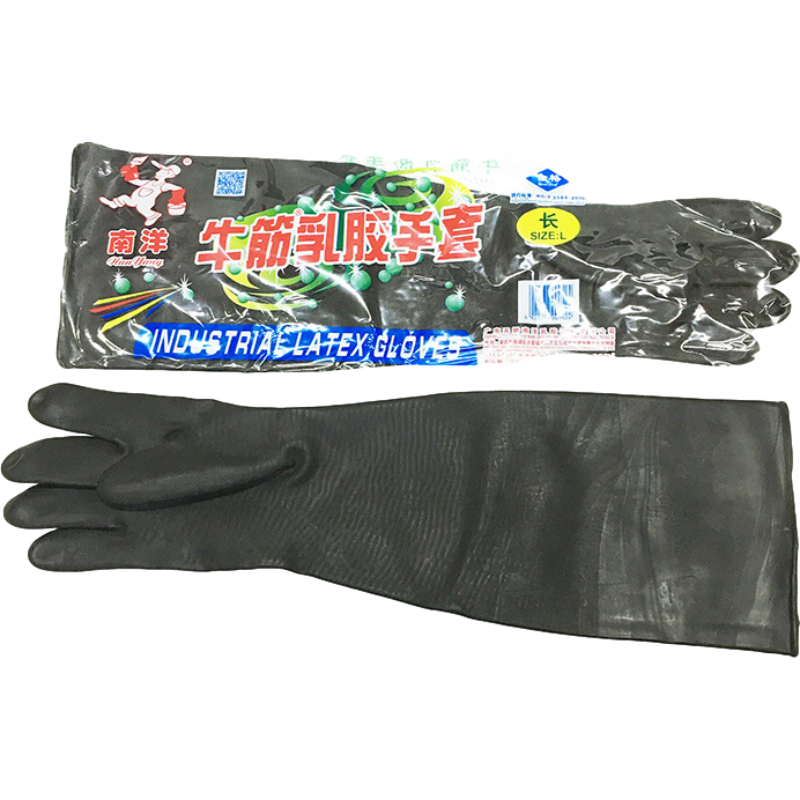 南洋黑色工業(yè)乳膠手套圖片1