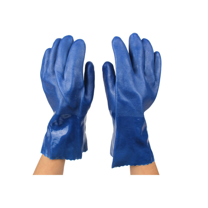 千禧龍516藍色耐油PVC手套圖片1 千禧龍516藍色耐油PVC手套圖片1