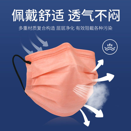 以安P509莫蘭迪彩色一次性口罩圖片2 以安P509莫蘭迪彩色一次性口罩圖片2