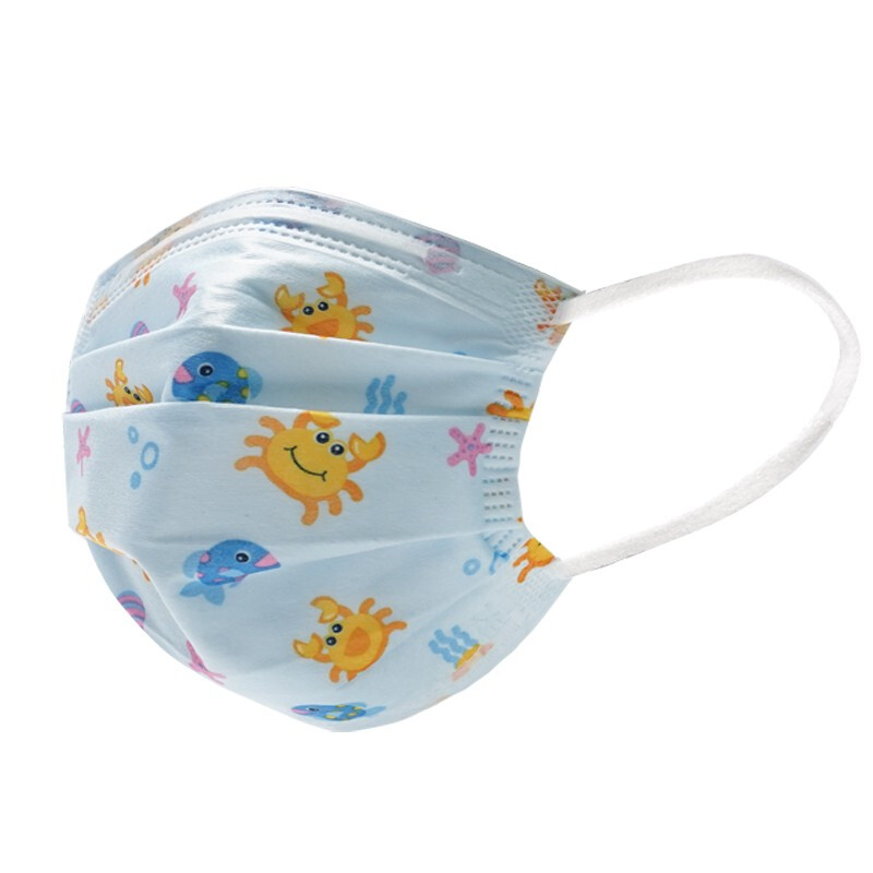 霍盛HMS-DM-07舒適平面口罩超小號5片袋裝(小螃蟹印花款)圖片2 霍盛HMS-DM-07舒適平面口罩超小號5片袋裝(小螃蟹印花款)圖片2