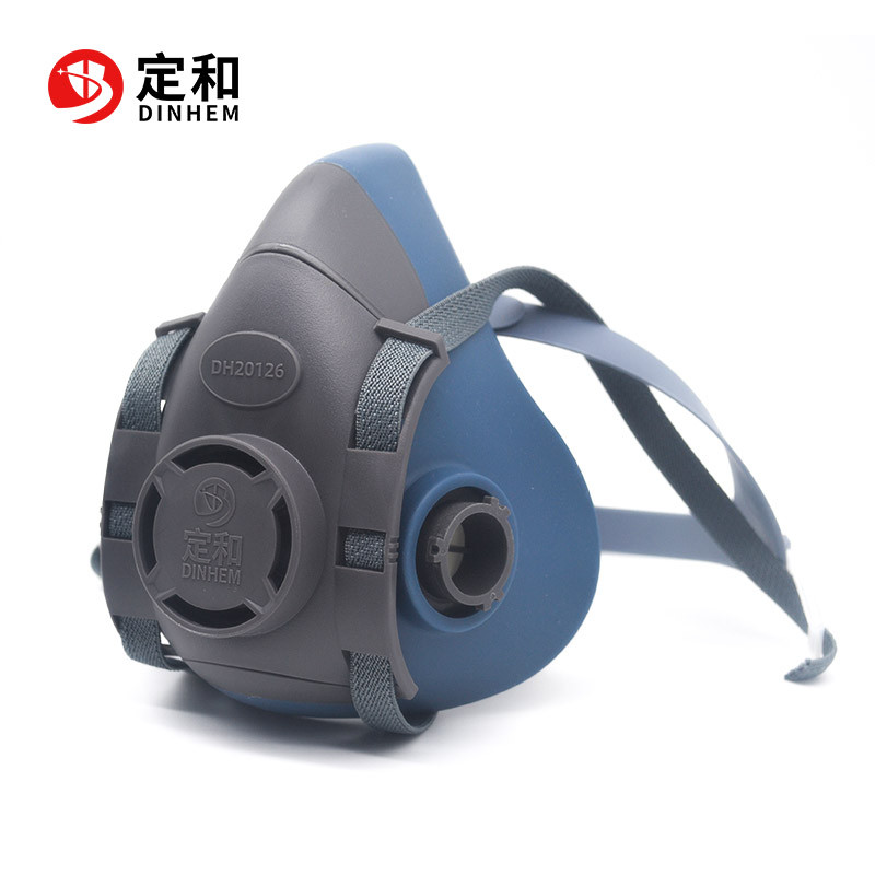 定和DH20126硅膠雙濾盒半面罩防毒面具圖片1 定和DH20126硅膠雙濾盒半面罩防毒面具圖片1