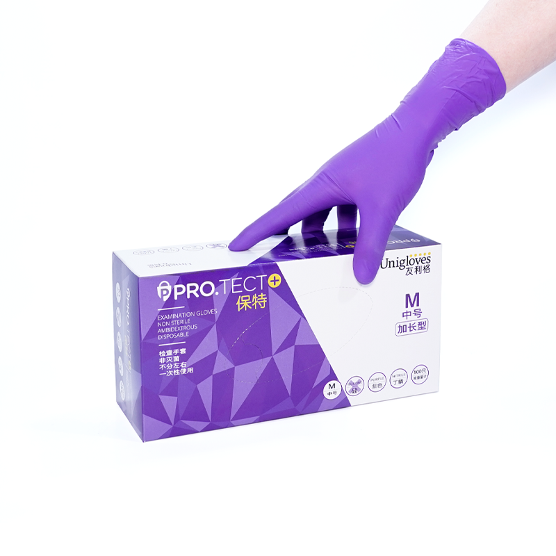友利格保特PRO.TECT U2200加長加厚款一次性無粉丁腈檢查手套圖片1