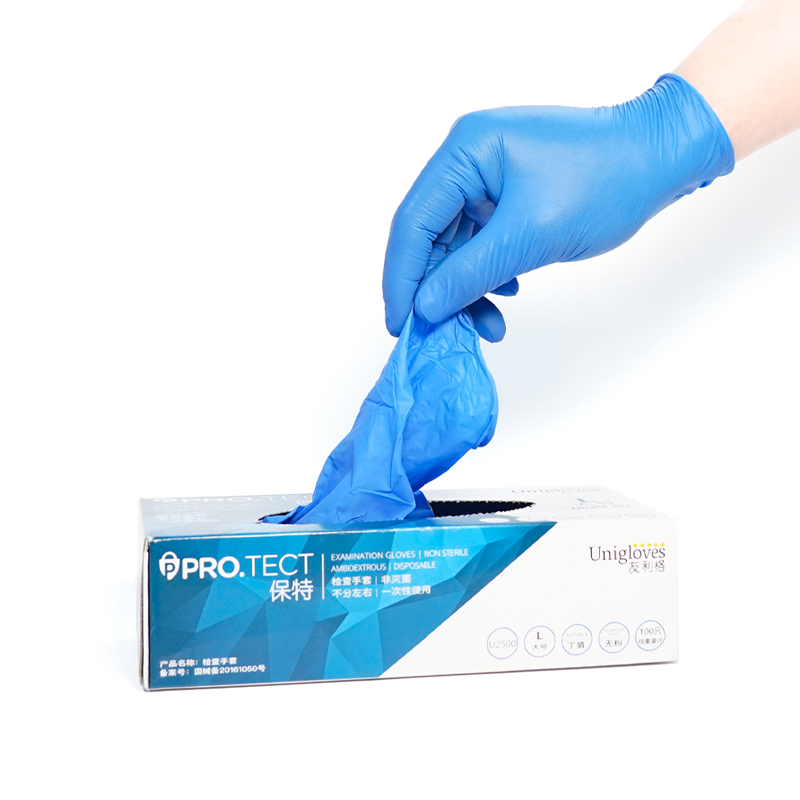 友利格保特PRO.TECT U2500一次性無(wú)粉丁腈檢查手套圖片2 友利格保特PRO.TECT U2500一次性無(wú)粉丁腈檢查手套圖片2