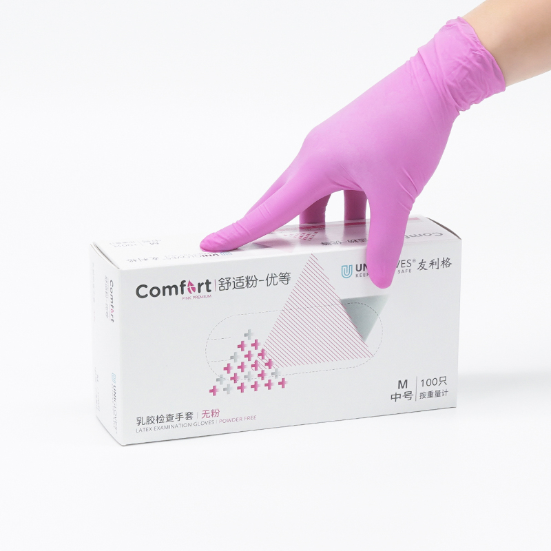 友利格舒適COMFORT U1500一次性無(wú)粉優(yōu)等粉色乳膠檢查手套圖片2 友利格舒適COMFORT U1500一次性無(wú)粉優(yōu)等粉色乳膠檢查手套圖片2