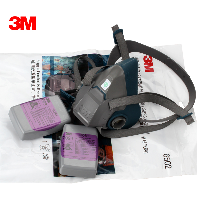 3M6502+7093CN KP100防塵面具三件套圖片1 3M6502+7093CN KP100防塵面具三件套圖片1