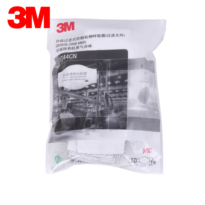 3M1744CN濾棉KN95有機(jī)蒸氣異味過濾棉圖片3