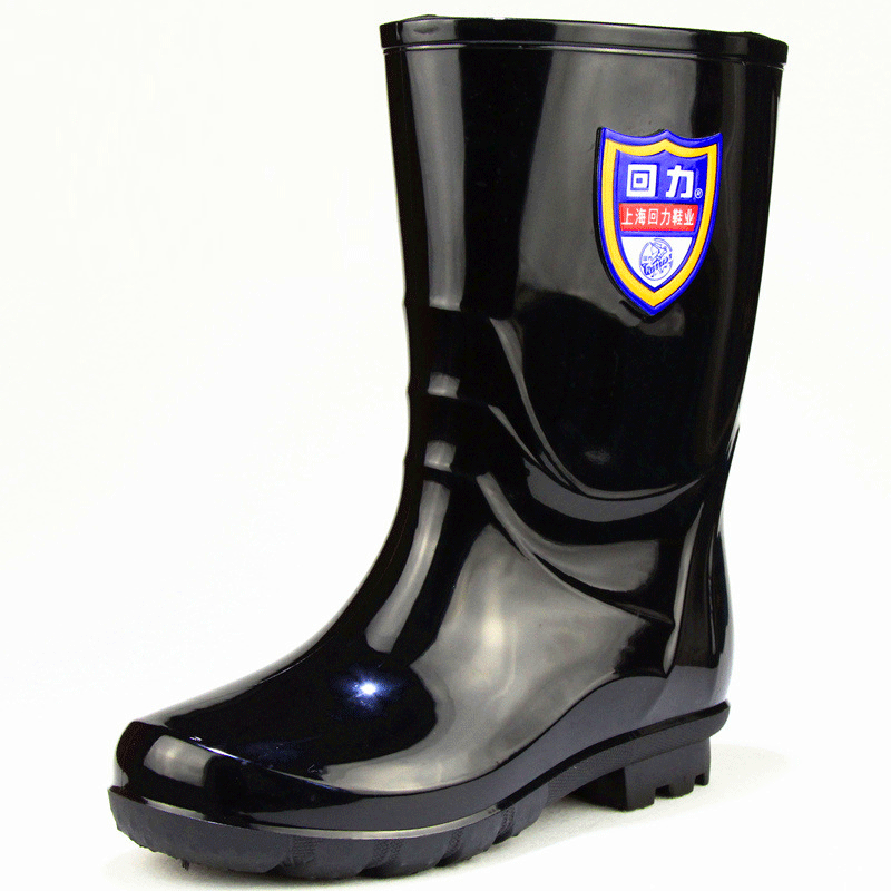 回力863黑色女款耐油PVC中筒雨靴圖片2 回力863黑色女款耐油PVC中筒雨靴圖片2