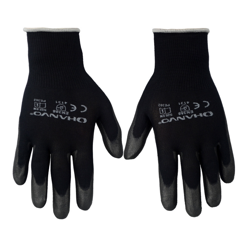 恒輝PE302薄款透氣PU涂層勞保手套圖片1 恒輝PE302薄款透氣PU涂層勞保手套圖片1