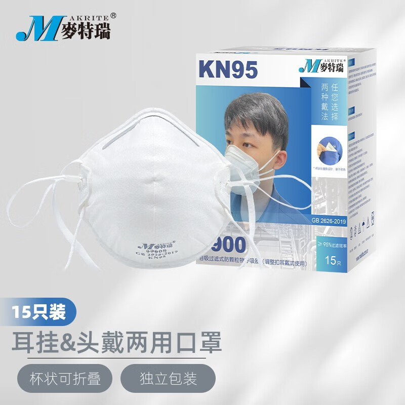 麥特瑞9900 KN95折疊耳掛頭戴式雙用防塵口罩圖片1 麥特瑞9900 KN95折疊耳掛頭戴式雙用防塵口罩圖片1