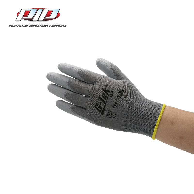 PIP PMX-33-G125經(jīng)濟(jì)款灰色PU涂層勞保手套圖片2