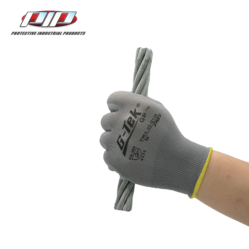 PIP PMX-33-G125經(jīng)濟(jì)款灰色PU涂層勞保手套圖片3