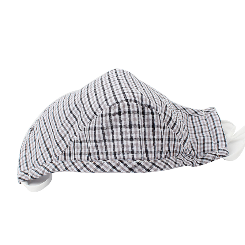 藍(lán)星灰格耳戴式成人棉布口罩圖片3 藍(lán)星灰格耳戴式成人棉布口罩圖片3