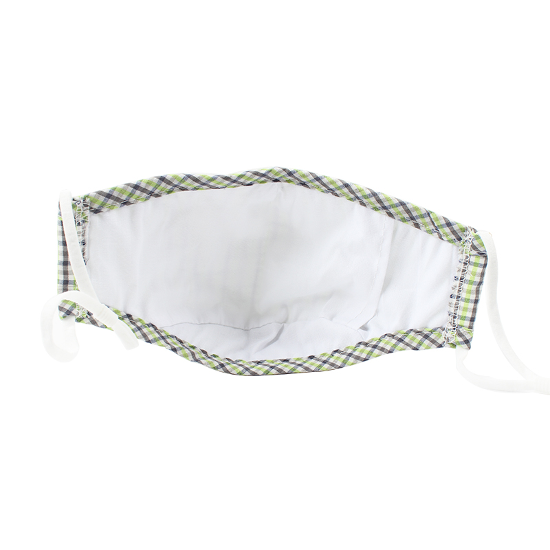 藍(lán)星綠格耳戴式成人棉布口罩圖片2 藍(lán)星綠格耳戴式成人棉布口罩圖片2