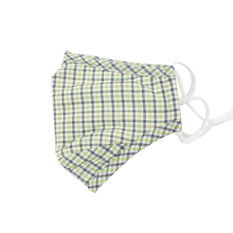 藍(lán)星綠格耳戴式成人棉布口罩圖片1 藍(lán)星綠格耳戴式成人棉布口罩圖片1
