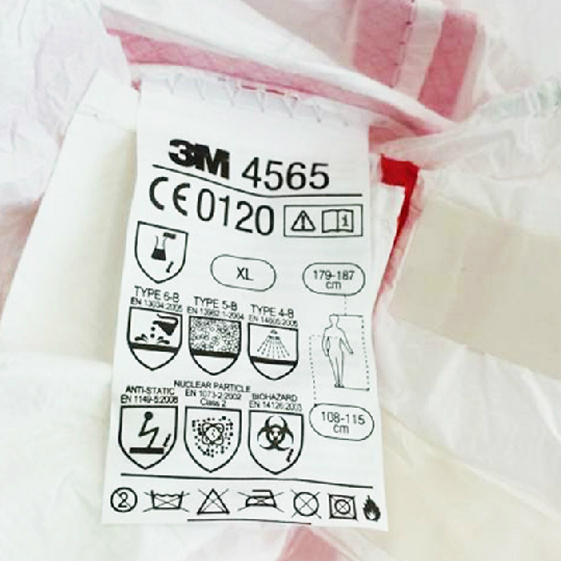 3M4565白色帶帽紅色膠條連體防護服圖片2 3M4565白色帶帽紅色膠條連體防護服圖片2