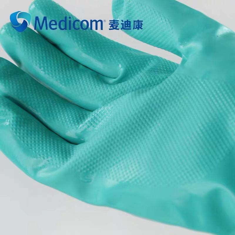 麥迪康1159E防水防滑耐磨丁腈防化手套10圖片3