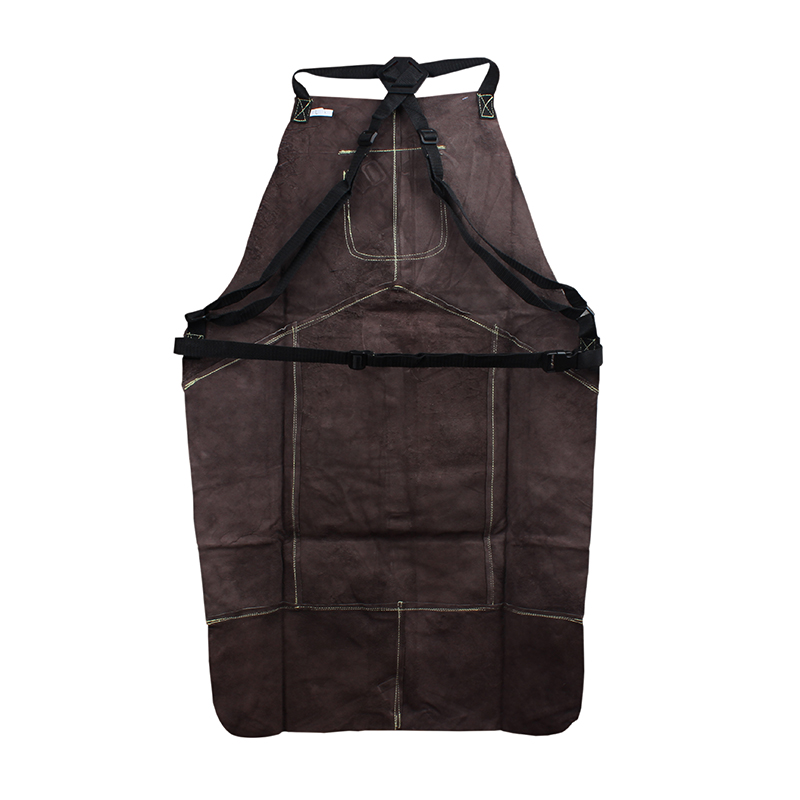 友盟AP-6100炭啡色全皮護胸焊工服圖片1 友盟AP-6100炭啡色全皮護胸焊工服圖片1