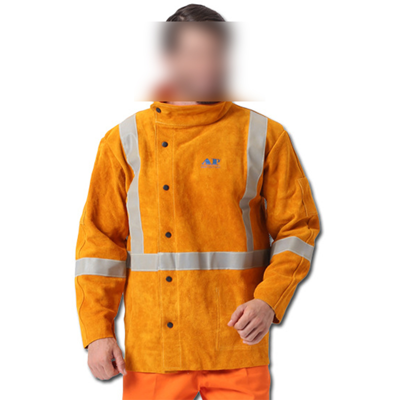 友盟AP-2160金黃色側(cè)開胸全皮焊工服圖片1 友盟AP-2160金黃色側(cè)開胸全皮焊工服圖片1