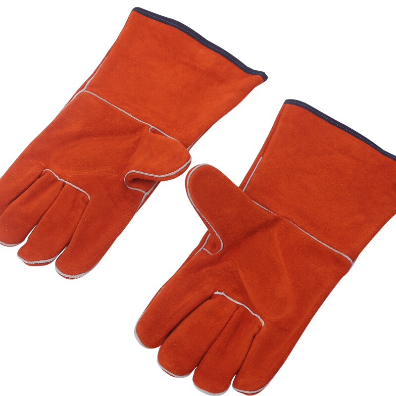 友盟AP-2102銹橙色牛二層皮電焊手套圖片1