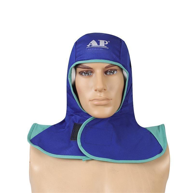 友盟AP-6670藍(lán)色阻燃布全護(hù)式焊帽圖片1