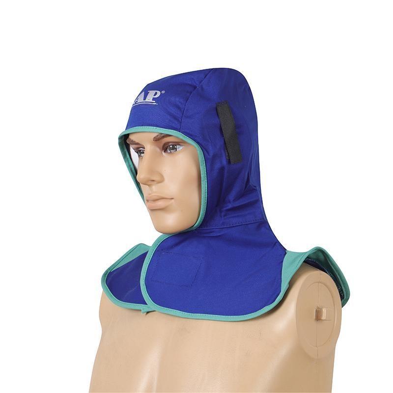 友盟AP-6670藍(lán)色阻燃布全護(hù)式焊帽圖片3