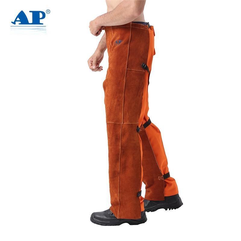 友盟AP-6042咖啡色耐磨隔熱防火焊工服褲子圖片1