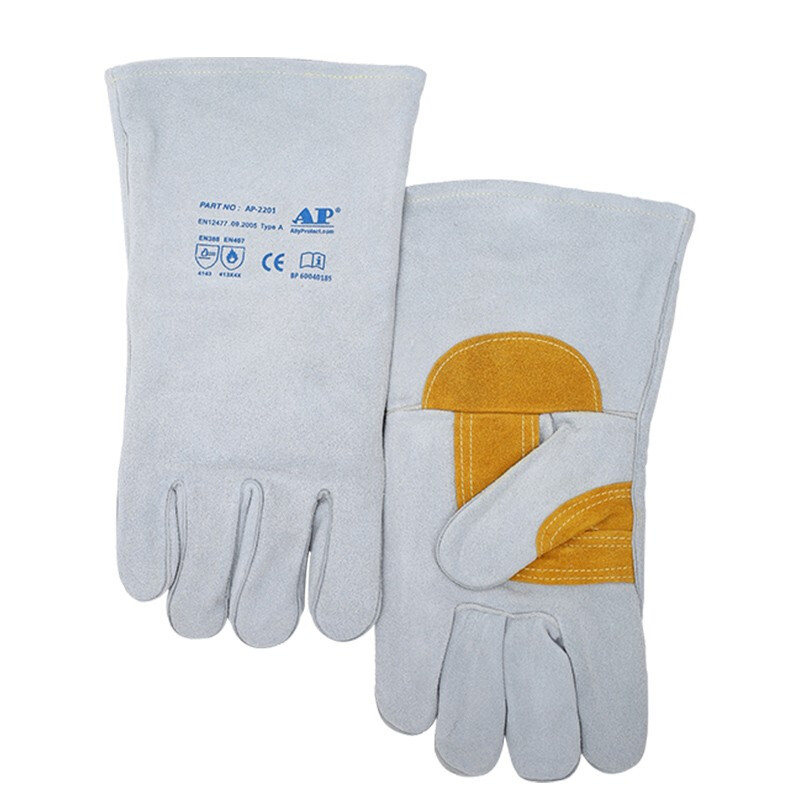 友盟AP-2201耐磨抗割牛二層皮電焊手套圖片1 友盟AP-2201耐磨抗割牛二層皮電焊手套圖片1