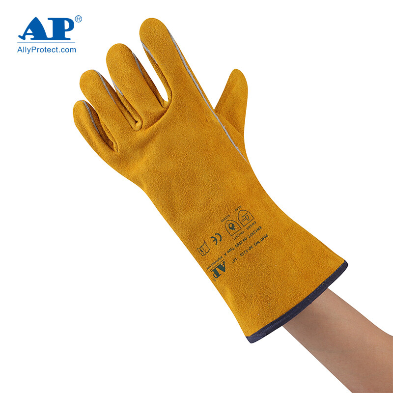 友盟AP-1210金黃色牛二層皮電焊手套圖片2 友盟AP-1210金黃色牛二層皮電焊手套圖片2