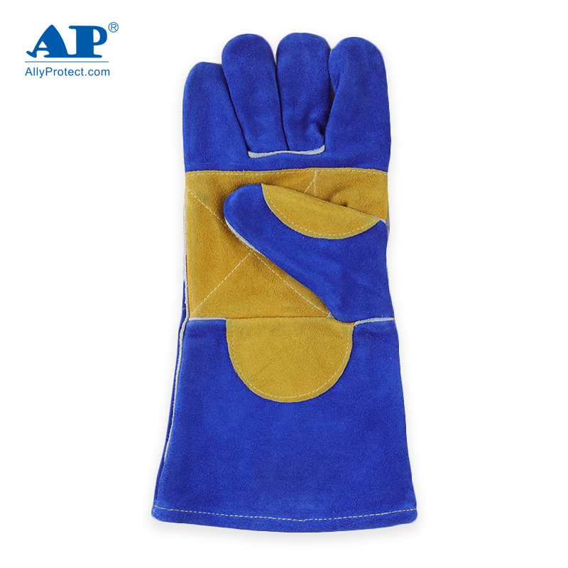 友盟AP-1166彩藍(lán)色牛二層皮電焊手套圖片1 友盟AP-1166彩藍(lán)色牛二層皮電焊手套圖片1