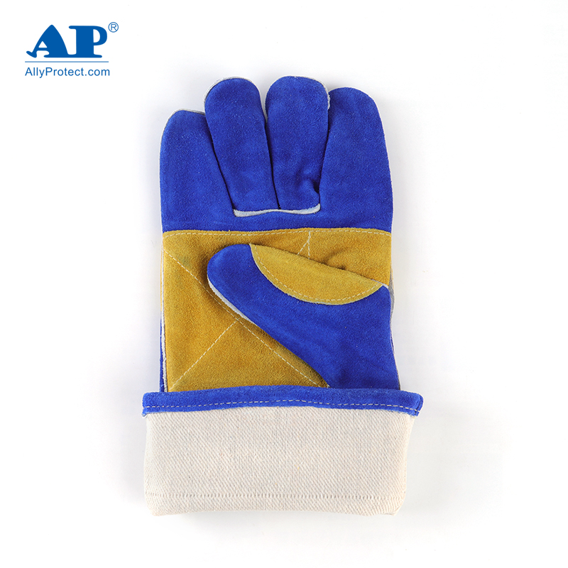友盟AP-1166彩藍(lán)色牛二層皮電焊手套圖片3 友盟AP-1166彩藍(lán)色牛二層皮電焊手套圖片3